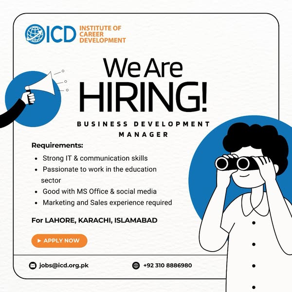 Business Development Manager Jobs in Lahore, Karachi & Islamabad