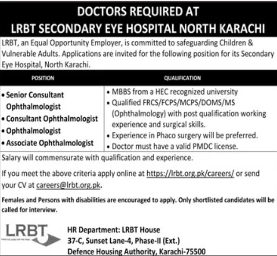 doctor required job in karachi
