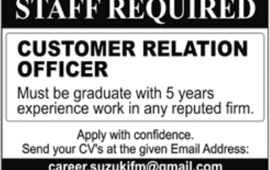 Customer Relations Officer
