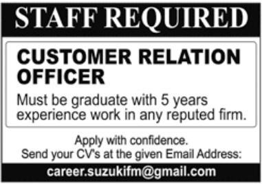 Customer Relations Officer